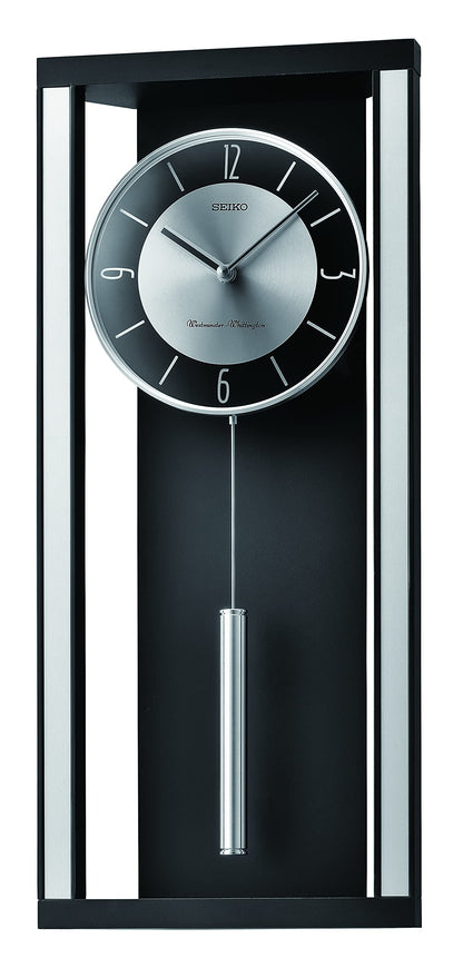 SEIKO Modern & Sophisticated Wall Clock with Pendulum and Dual Chimes