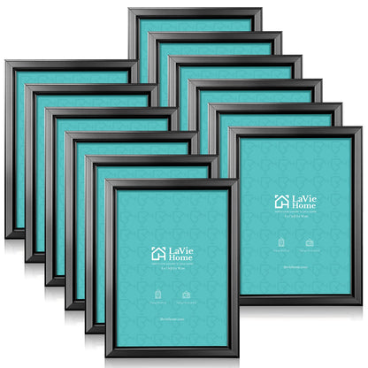 LaVie Home 4x6 Picture Frames (12 Pack, Gold) Simple Designed Photo Frame with High Definition Glass for Wall Mount & Table Top Display, Set of 12 Classic Collection