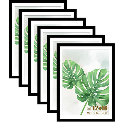 SESEAT 8x10 Picture Frame Brown Set of 6, Display Pictures 5x7 With mat or 8x10 Without Mat
