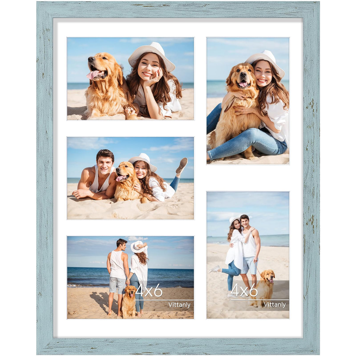 Vittanly 11x14 Collage Picture Frame for Wall Mounting, Black