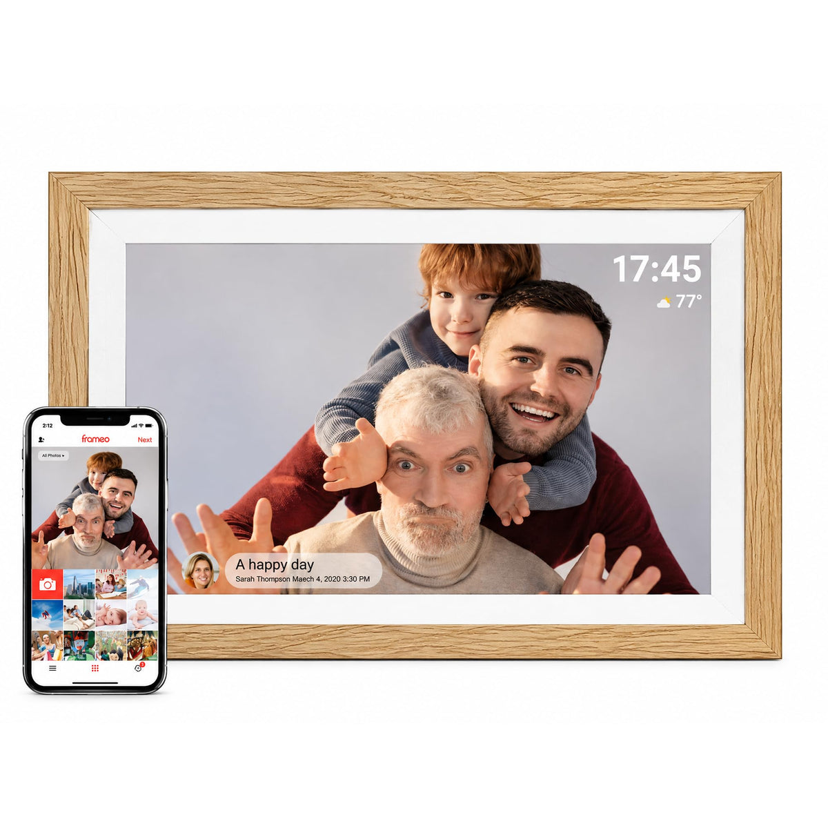 Frameo 10.1" WiFi Digital Picture Frame, Digital Photo Frame for Mom Gift