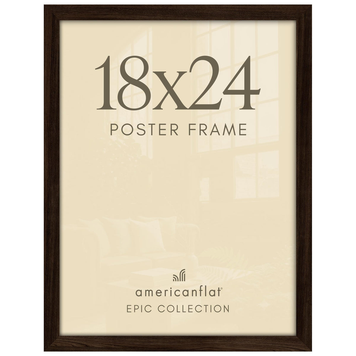 Americanflat 16x20 Poster Frame - Engineered Wood - Black