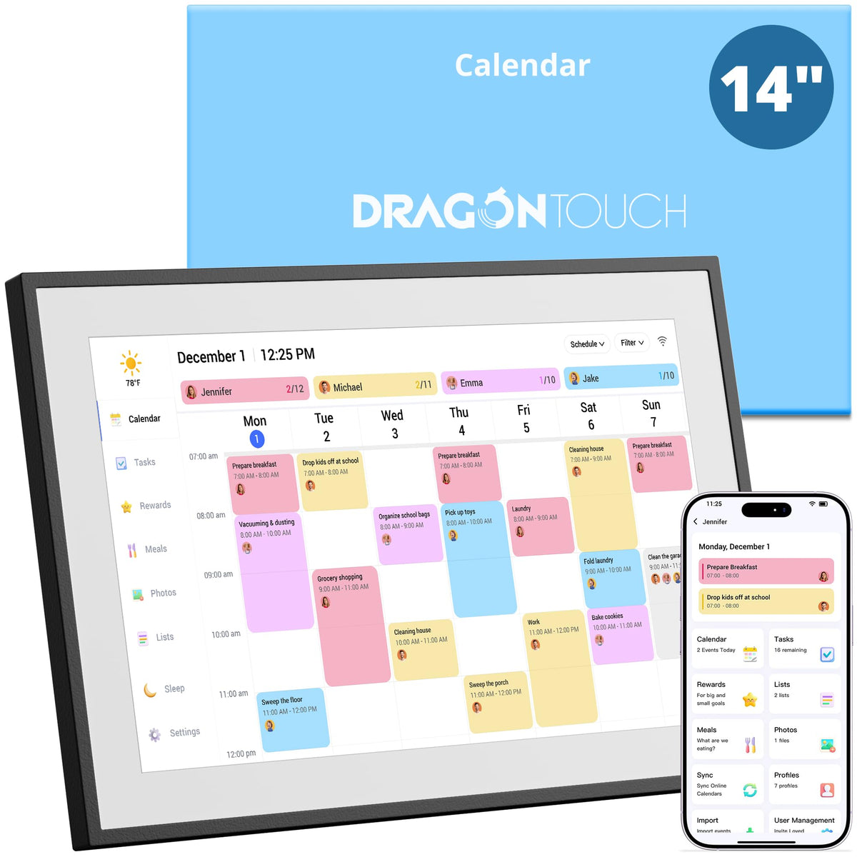 Dragon Touch 10.1'' WiFi Digital Picture Frame
