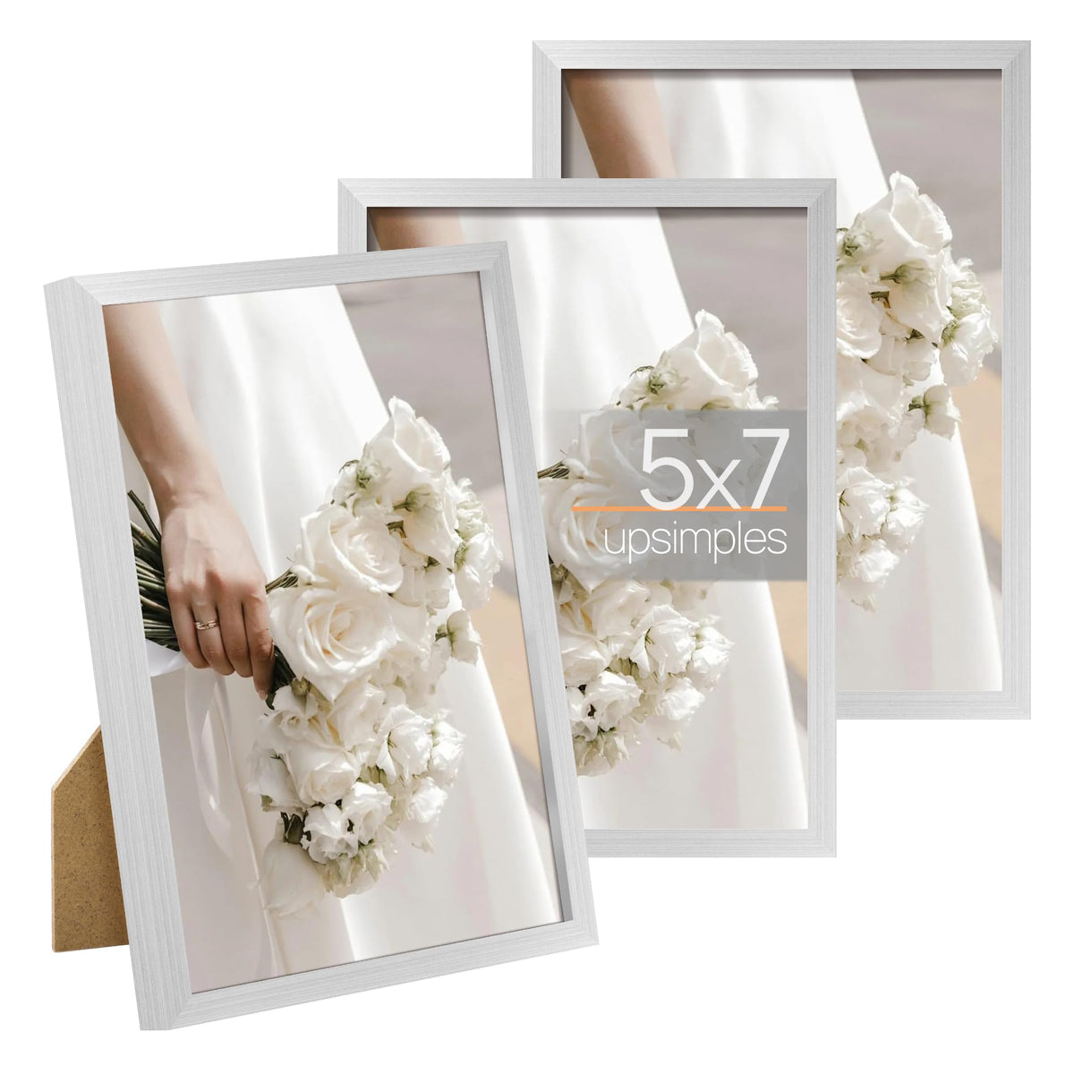 upsimples 4x6 Picture Frame Glass, Thin Border, Black Photo Frames, 3 Pack