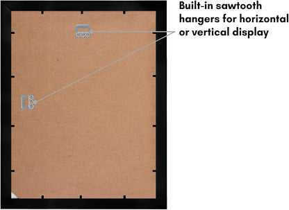 Americanflat 11x14 Picture Frame - Matted to 8x10 - Engineered Wood - Black