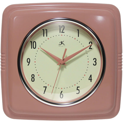 Infinity Instruments Retro Wall Clock for Living Room – Silent