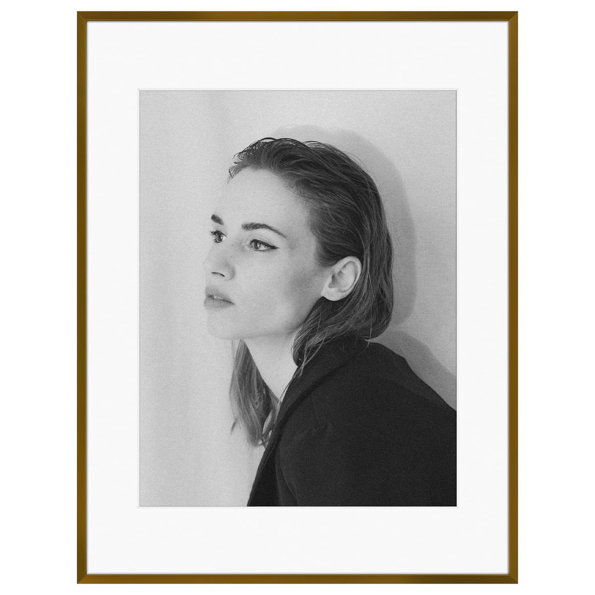 Golden State Art 11x14 Gold Aluminum Frame with White Mat, Real Glass