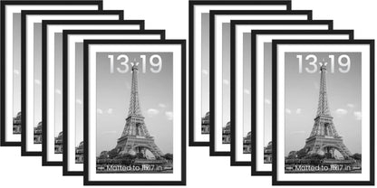 upsimples 8x10 Picture Frames, Gallery Wall Frames Set of 5, Black