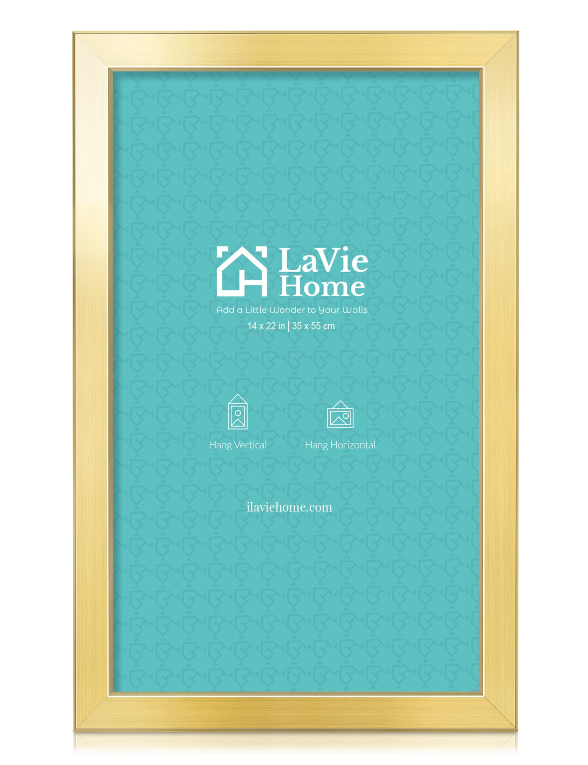 LaVie Home 14x18 Picture Frame Black Poster Frame,Display Pictures 12x16 with Mat or 14x18 Without Mat, Stable and Sturdy Frame and Polished Plexiglass, Horizontal and Vertical Format of The Walls