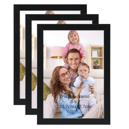 Giftgarden 5x7 Picture Frame Set of 18, Lightweight 5 by 7 Frames Bulk for Gallery Wall Photo Hanging and Tabletop Display, Black