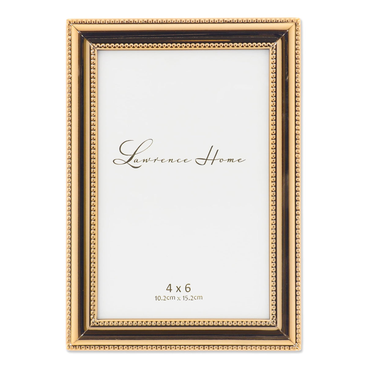 Lawrence Frames 510780 8x10 Metal Picture Frame Silver-Plate with Delicate Beading