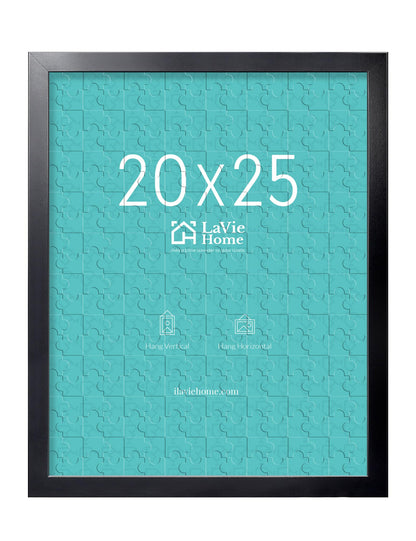 LaVie Home 14x18 Picture Frame Black Poster Frame,Display Pictures 12x16 with Mat or 14x18 Without Mat, Stable and Sturdy Frame and Polished Plexiglass, Horizontal and Vertical Format of The Walls