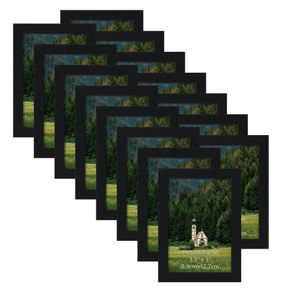 HORLIMER 8x10 Picture Frame Set of 15, Black Picture Frames Display 8 by 10 Photo for Wall or Tabletop