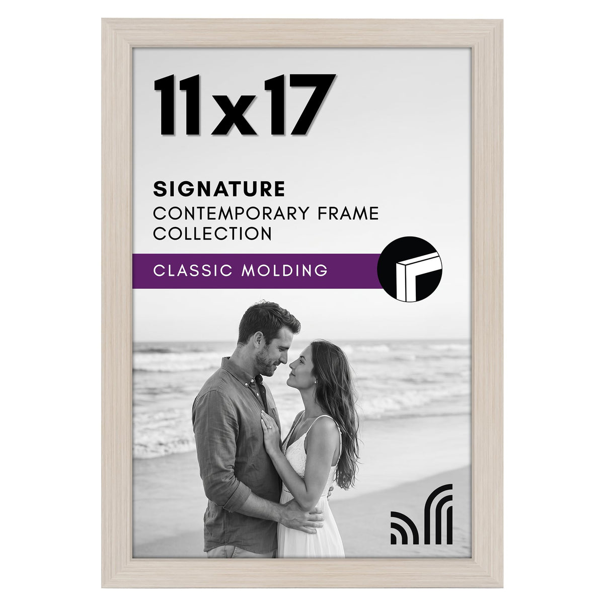 Americanflat 11x17 Picture Frame - Engineered Wood - Black
