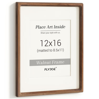 Picture Frame, USA-Sourced Hardwood Photo Frame, Walnut, 11x14