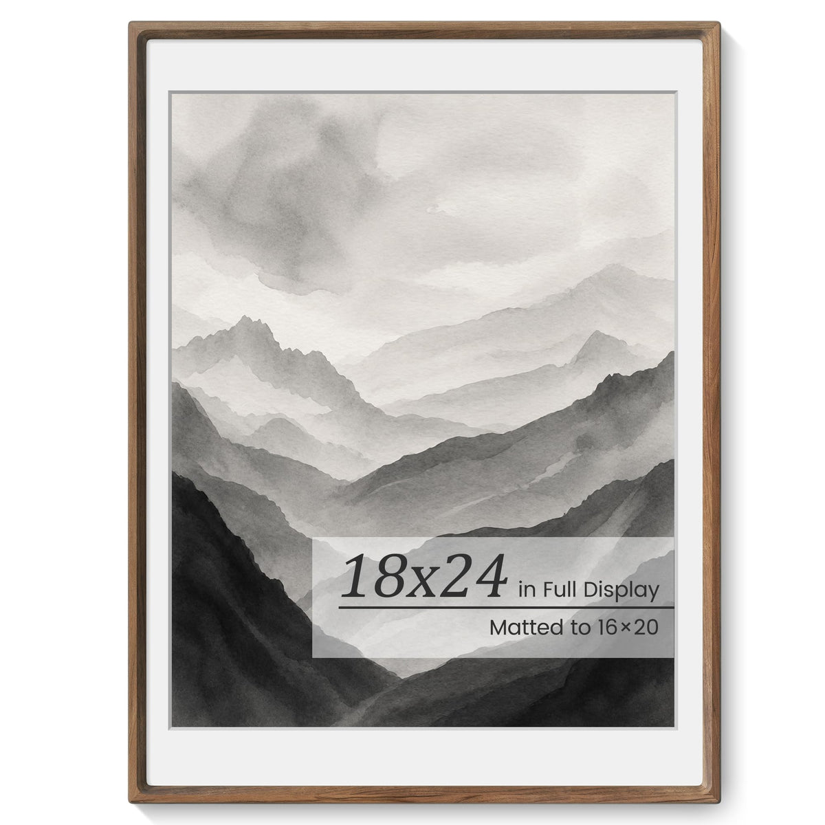 Picture Frames, Solid Walnut Wooden Frame,Round Corner Hand Craft Photo Frame, 11x14 Matted to 8x10, 11 by 14 Document Diploma Frame with HD Real Glass,Wall or Tabletop Display