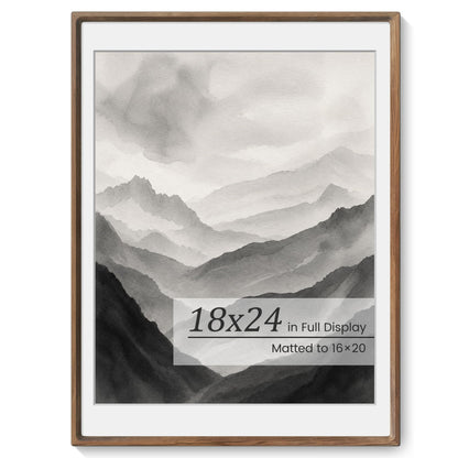 Picture Frames, Solid Walnut Wooden Frame,Round Corner Hand Craft Photo Frame, 11x14 Matted to 8x10, 11 by 14 Document Diploma Frame with HD Real Glass,Wall or Tabletop Display