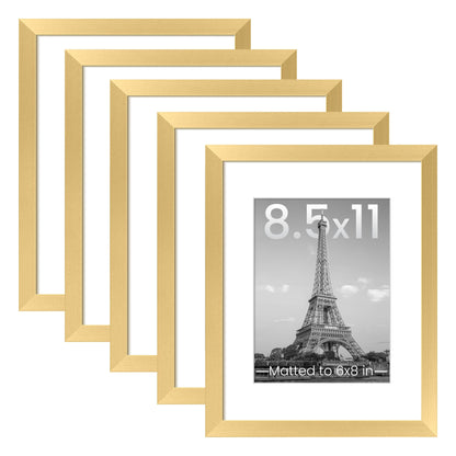 upsimples 8x10 Picture Frames, Gallery Wall Frames Set of 5, Black