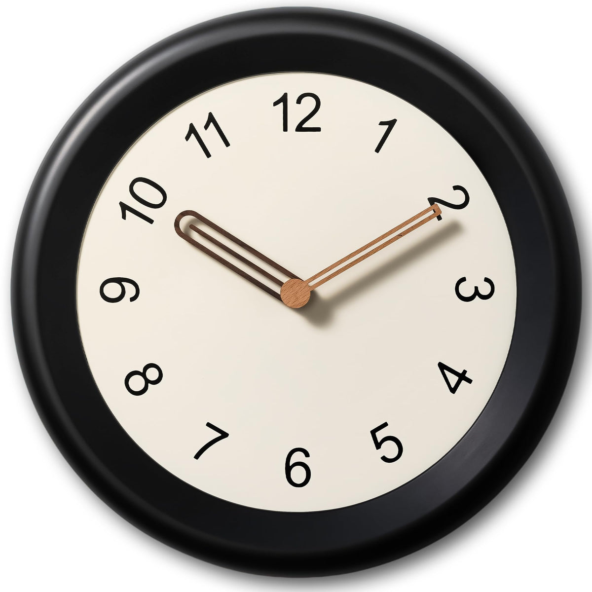 Mosewa Wall Clock 14" Battery Operated Silent Non-Ticking Simple Minimalist