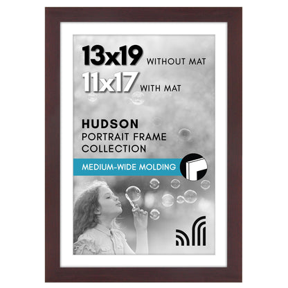 Americanflat 22x28 Poster Frame - Matted to 18x24 - Engineered Wood - Black