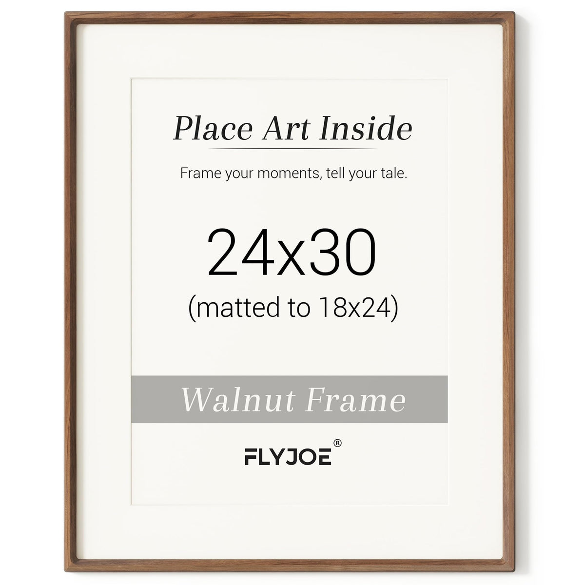 Picture Frame, USA-Sourced Hardwood Photo Frame, Walnut, 11x14