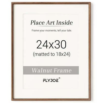 Picture Frame, USA-Sourced Hardwood Photo Frame, Walnut, 11x14