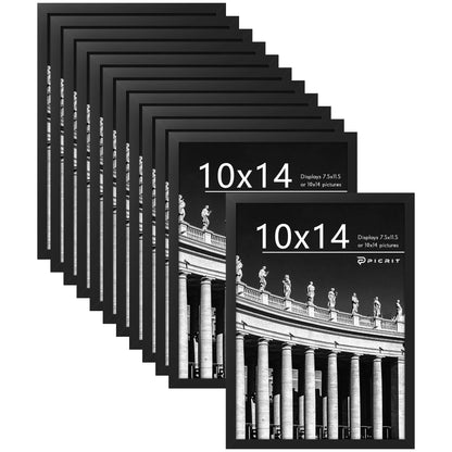 Picrit 8x10 Picture Frame Set of 12, Modern Gallery Wall Frames, Black