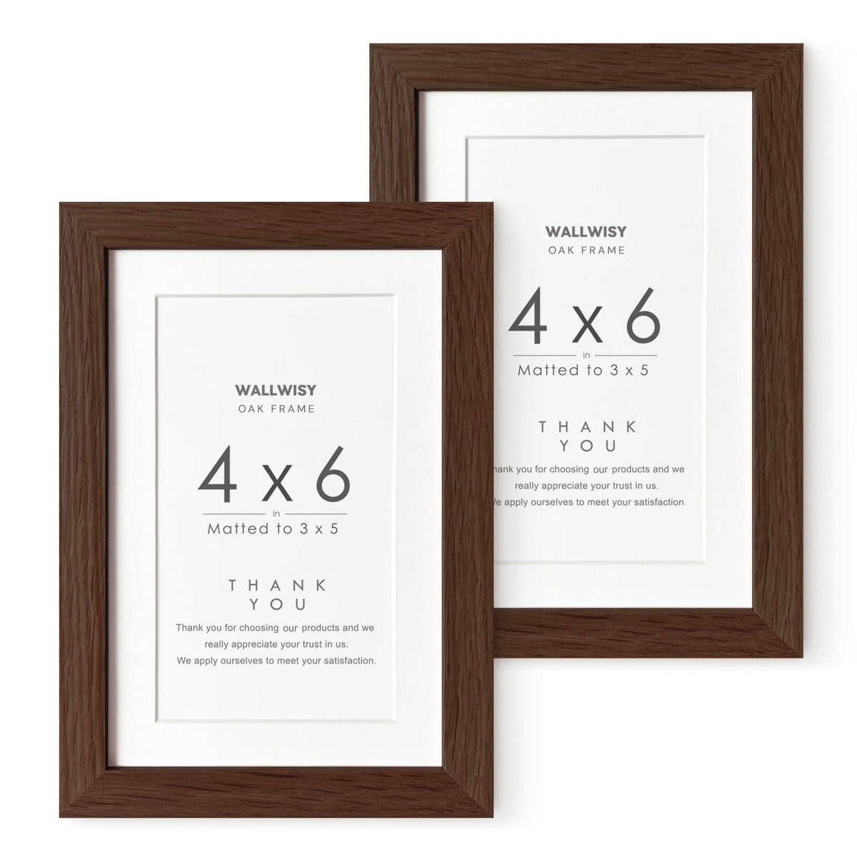 5x7 Picture Frame, Solid Oak Wood 5x7 Photo Frame with Mat to 4x6