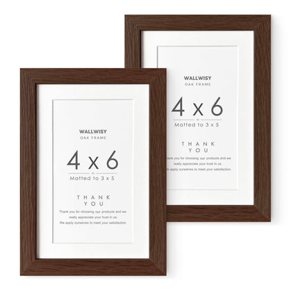 5x7 Picture Frame, Solid Oak Wood 5x7 Photo Frame with Mat to 4x6