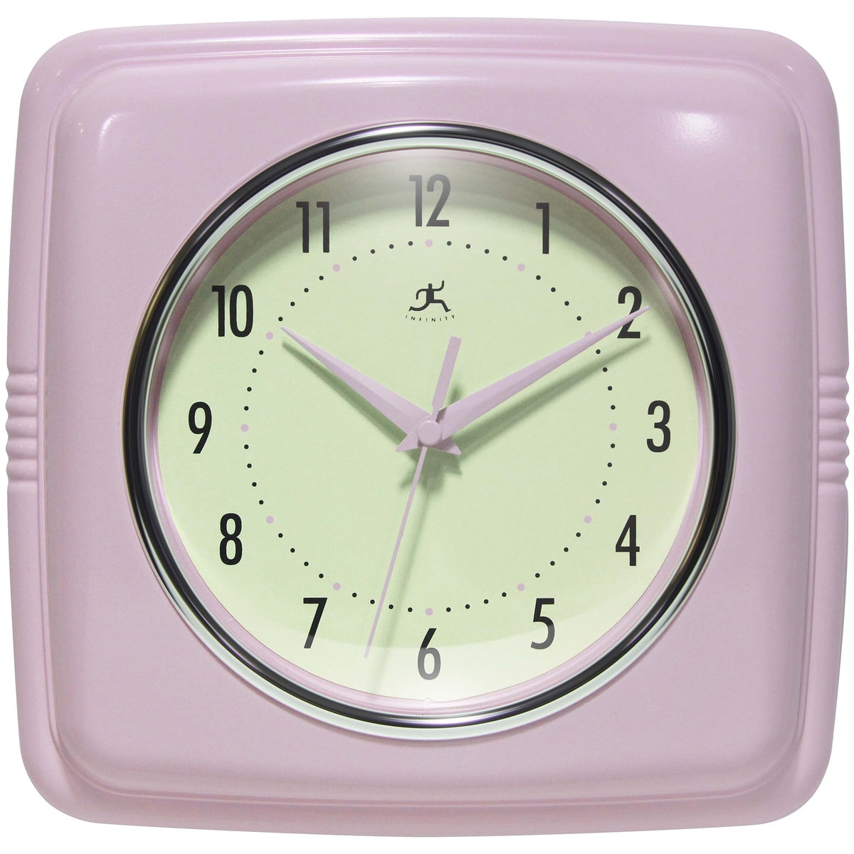 Infinity Instruments Retro Wall Clock for Living Room – Silent