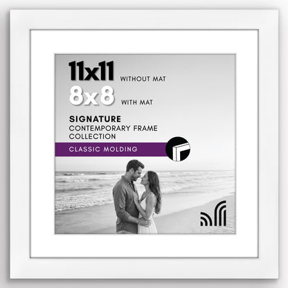 Americanflat 11x14 Picture Frame - Matted to 8x10 - Engineered Wood - Black