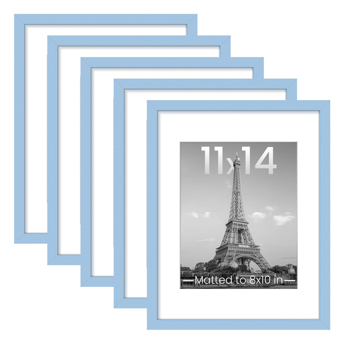 upsimples 8x10 Picture Frames, Gallery Wall Frames Set of 5, Black