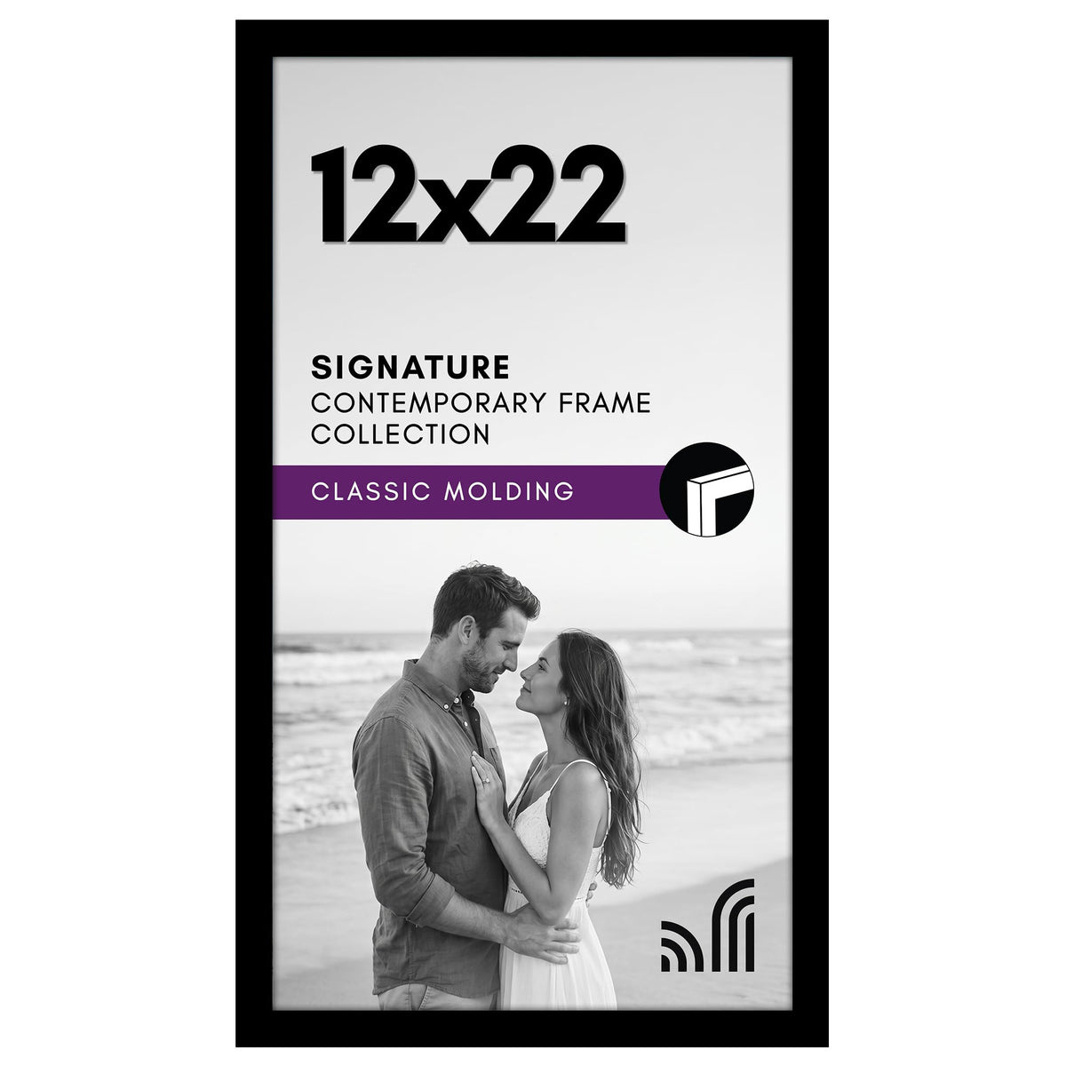 Americanflat 11x17 Picture Frame - Engineered Wood - Black