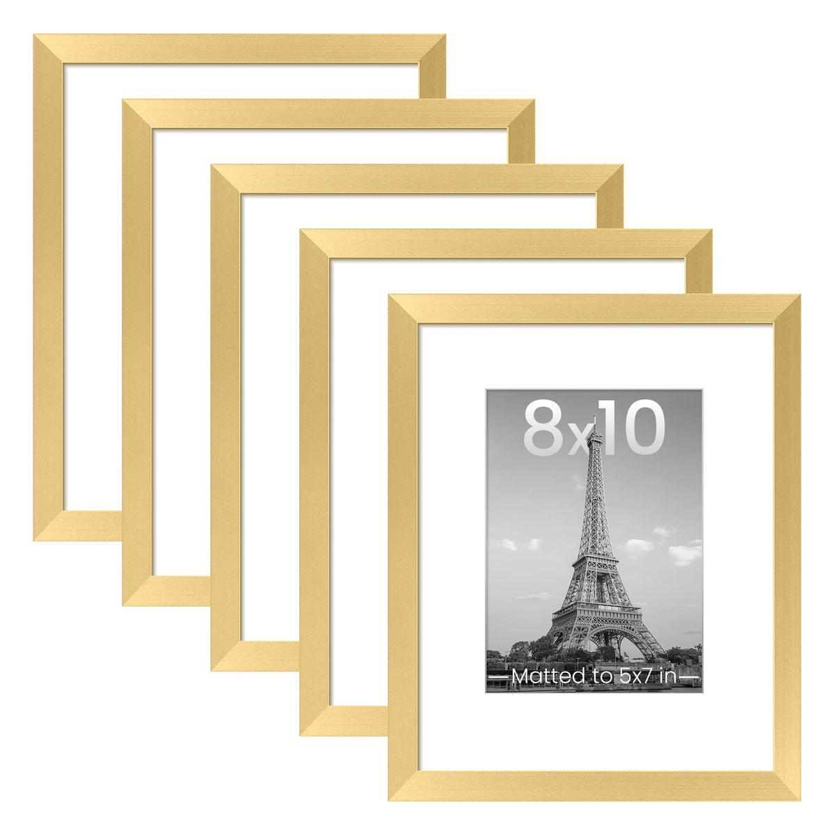 upsimples 8x10 Picture Frames, Gallery Wall Frames Set of 5, Black