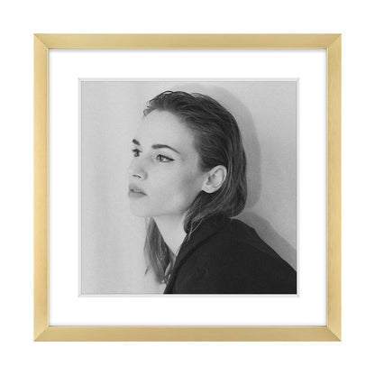 Golden State Art 11x14 Gold Aluminum Frame with White Mat, Real Glass