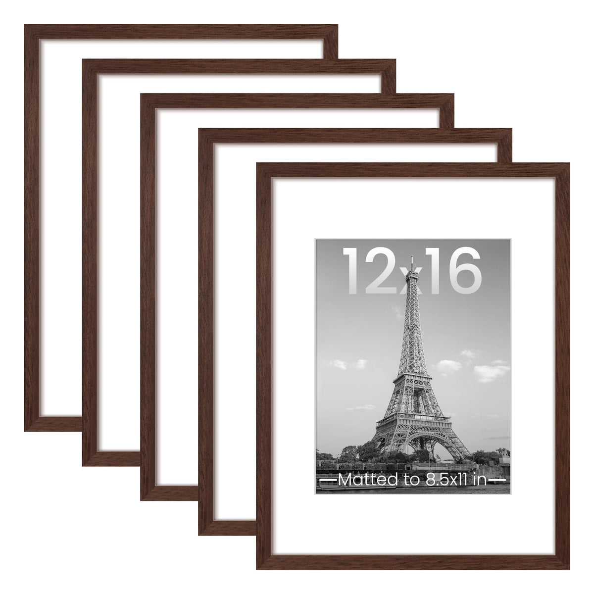 upsimples 8x10 Picture Frames, Gallery Wall Frames Set of 5, Black