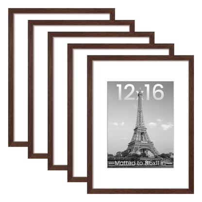 upsimples 8x10 Picture Frames, Gallery Wall Frames Set of 5, Black