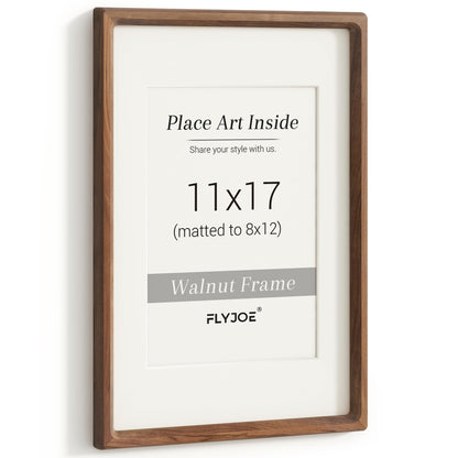 Picture Frame, USA-Sourced Hardwood Photo Frame, Walnut, 11x14