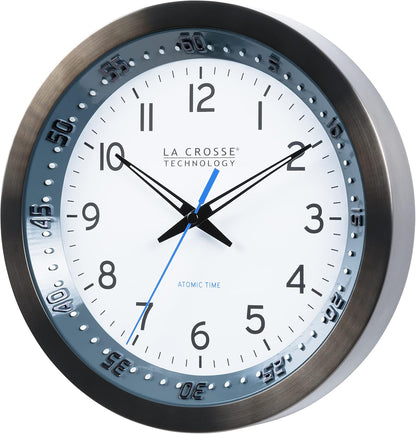 La Crosse Technology Atomic Wall Clock, Metal, 10" (404-54667)