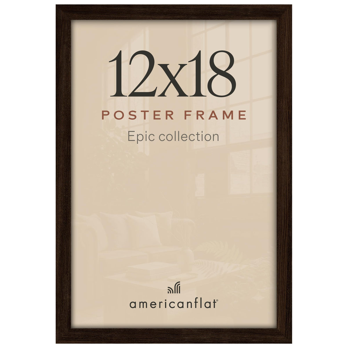 Americanflat 16x20 Poster Frame - Engineered Wood - Black