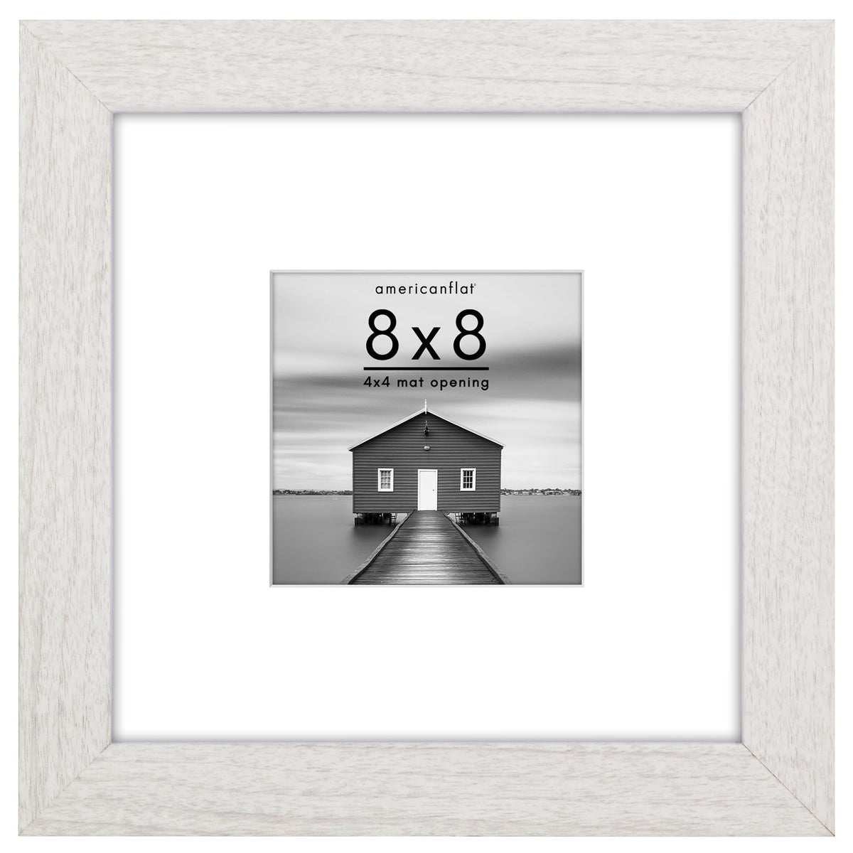 Americanflat 22x28 Poster Frame - Matted to 18x24 - Engineered Wood - Black