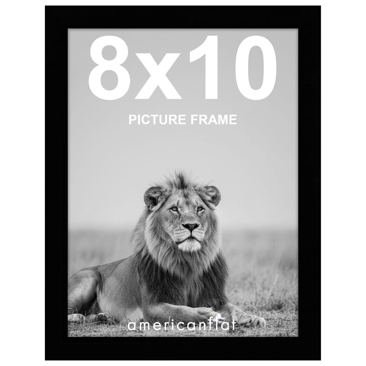 Americanflat 11x17 Picture Frame - Engineered Wood - Black