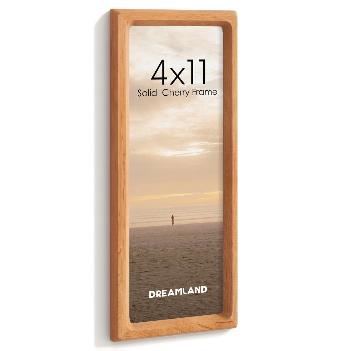 Dreamland 8x10 Picture Frame, USA-Sourced Oak Wood Photo Frames with HD Tempered Glass, 8 x 10 Wooden Frame Matted to 5 x 7, 8x10 Frames Handcrafted Rounded Corner for Tabletop or Wall Display