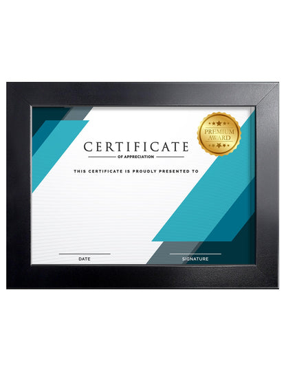 LaVie Home 14x18 Picture Frame Black Poster Frame,Display Pictures 12x16 with Mat or 14x18 Without Mat, Stable and Sturdy Frame and Polished Plexiglass, Horizontal and Vertical Format of The Walls