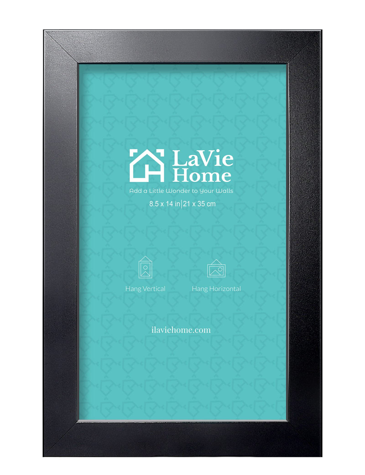 LaVie Home 14x18 Picture Frame Black Poster Frame,Display Pictures 12x16 with Mat or 14x18 Without Mat, Stable and Sturdy Frame and Polished Plexiglass, Horizontal and Vertical Format of The Walls