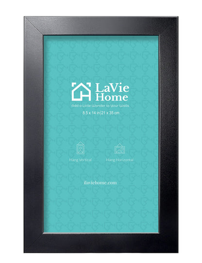 LaVie Home 14x18 Picture Frame Black Poster Frame,Display Pictures 12x16 with Mat or 14x18 Without Mat, Stable and Sturdy Frame and Polished Plexiglass, Horizontal and Vertical Format of The Walls