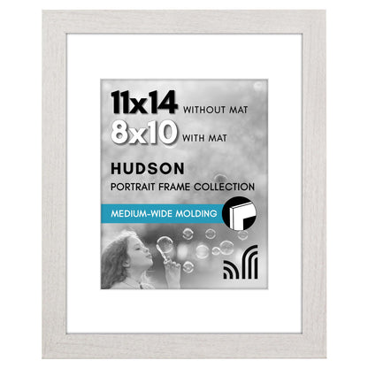Americanflat 22x28 Poster Frame - Matted to 18x24 - Engineered Wood - Black