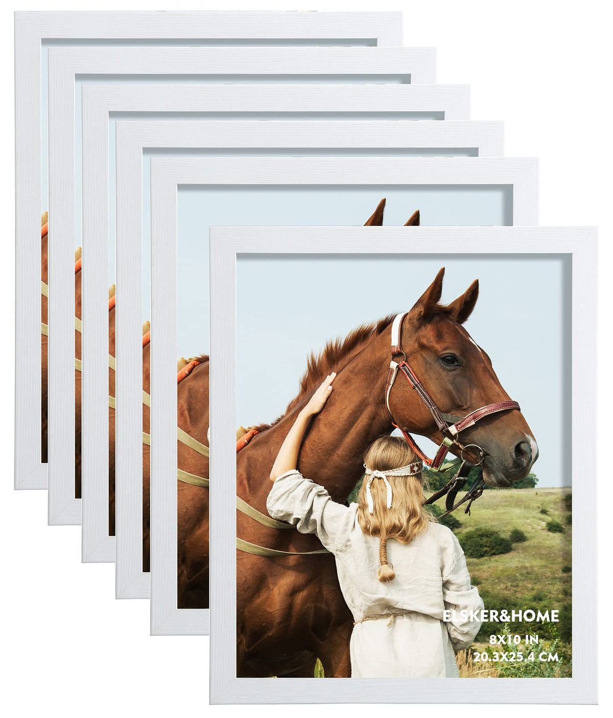 ELSKER&HOME 8.5x11 Picture Frame Certificate Document Frame 6 Pack Glass