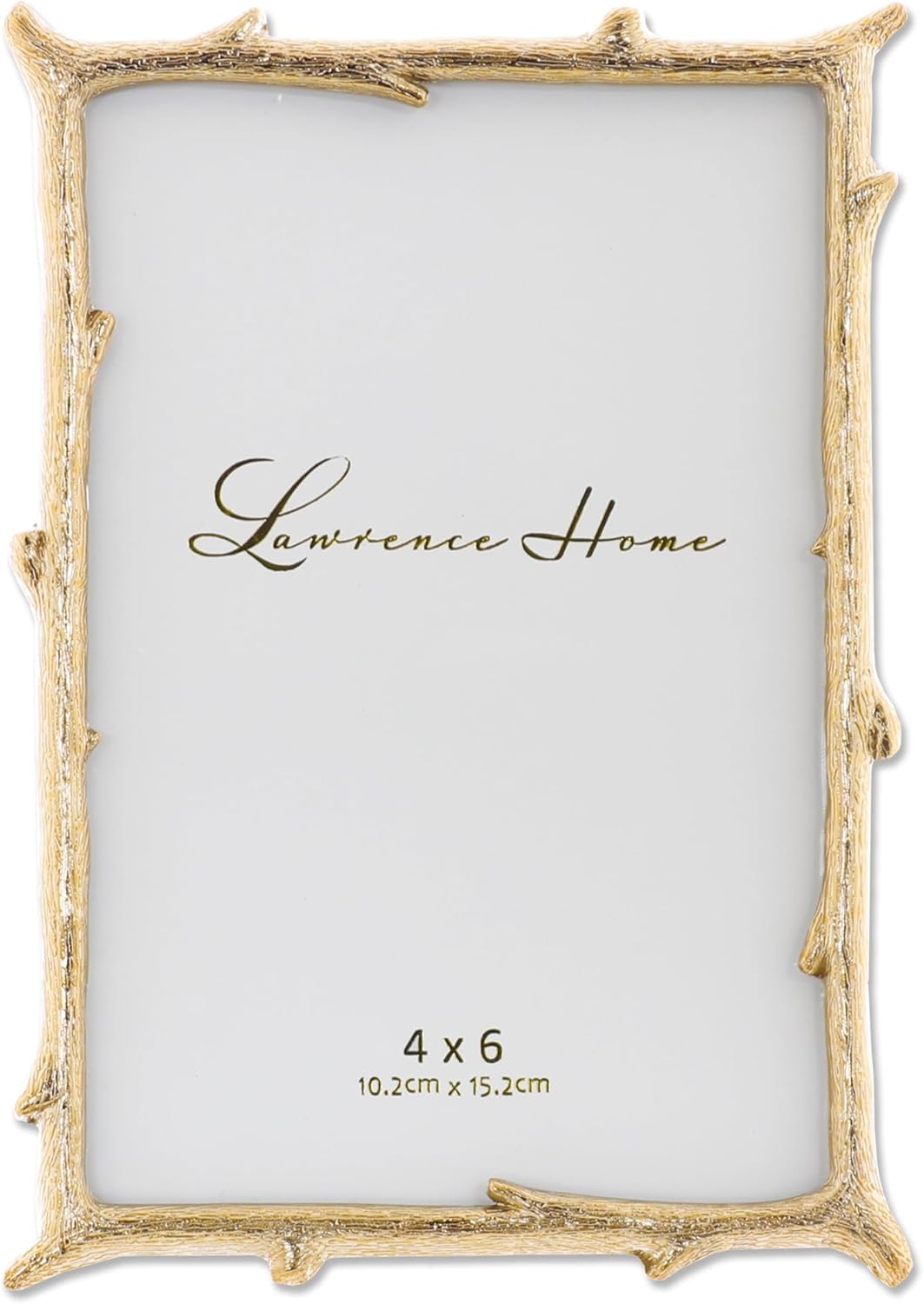 Lawrence Frames 4x6 Gold Metal Natural Branch Design Picture Frame
