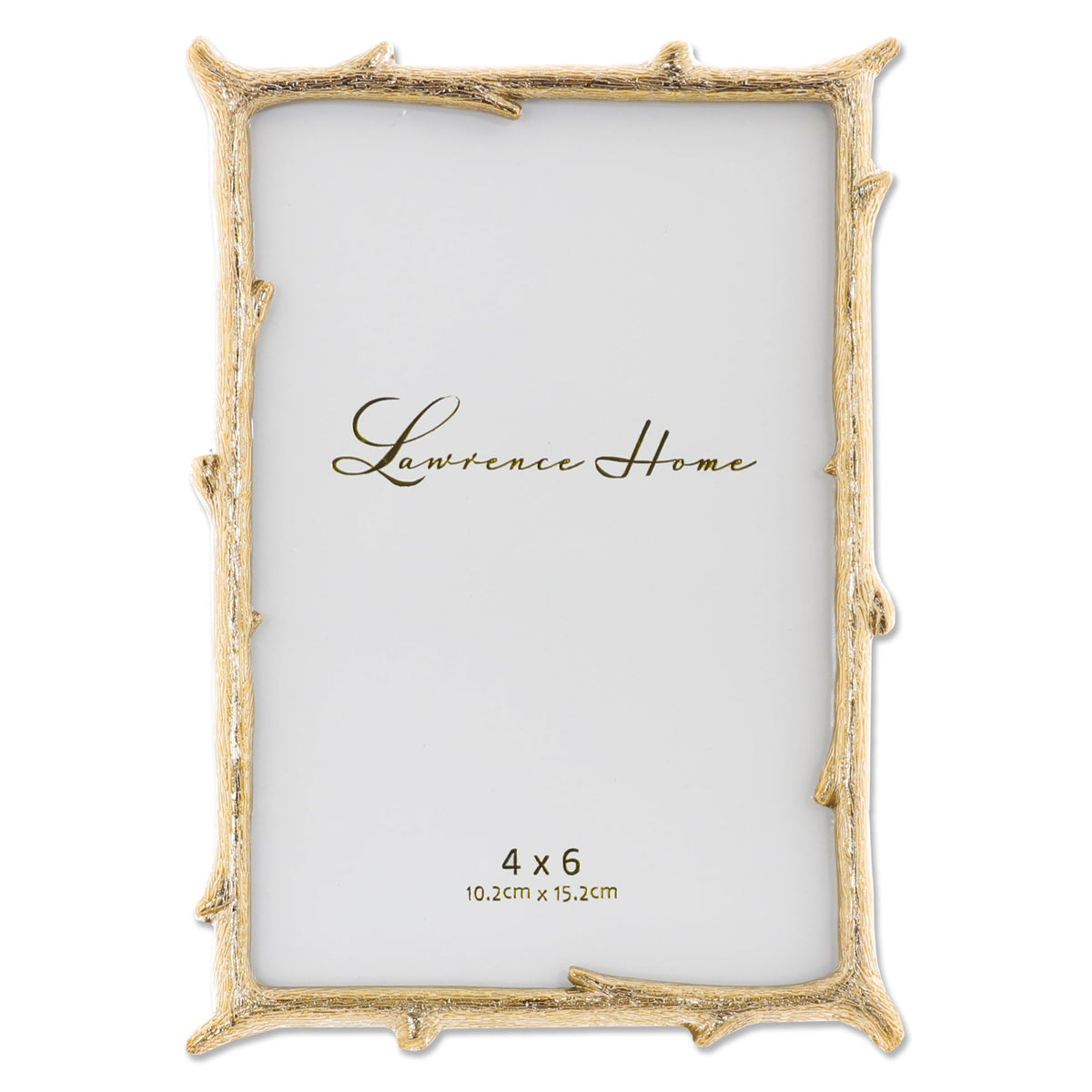 Lawrence Frames 4x6 Gold Metal Natural Branch Design Picture Frame